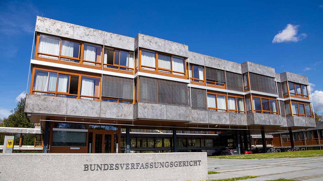 Gebäude des Bundesverfassungsgerichtes in Karlsruhe. 